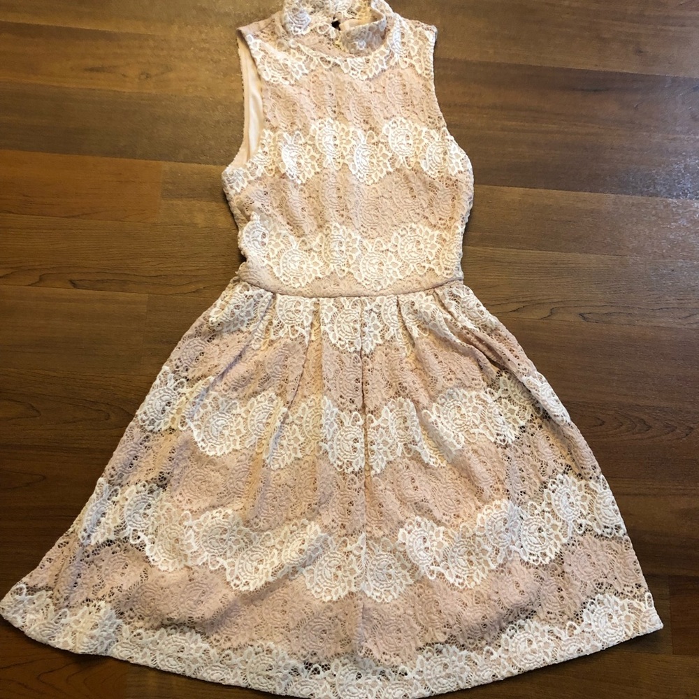 High collar dress